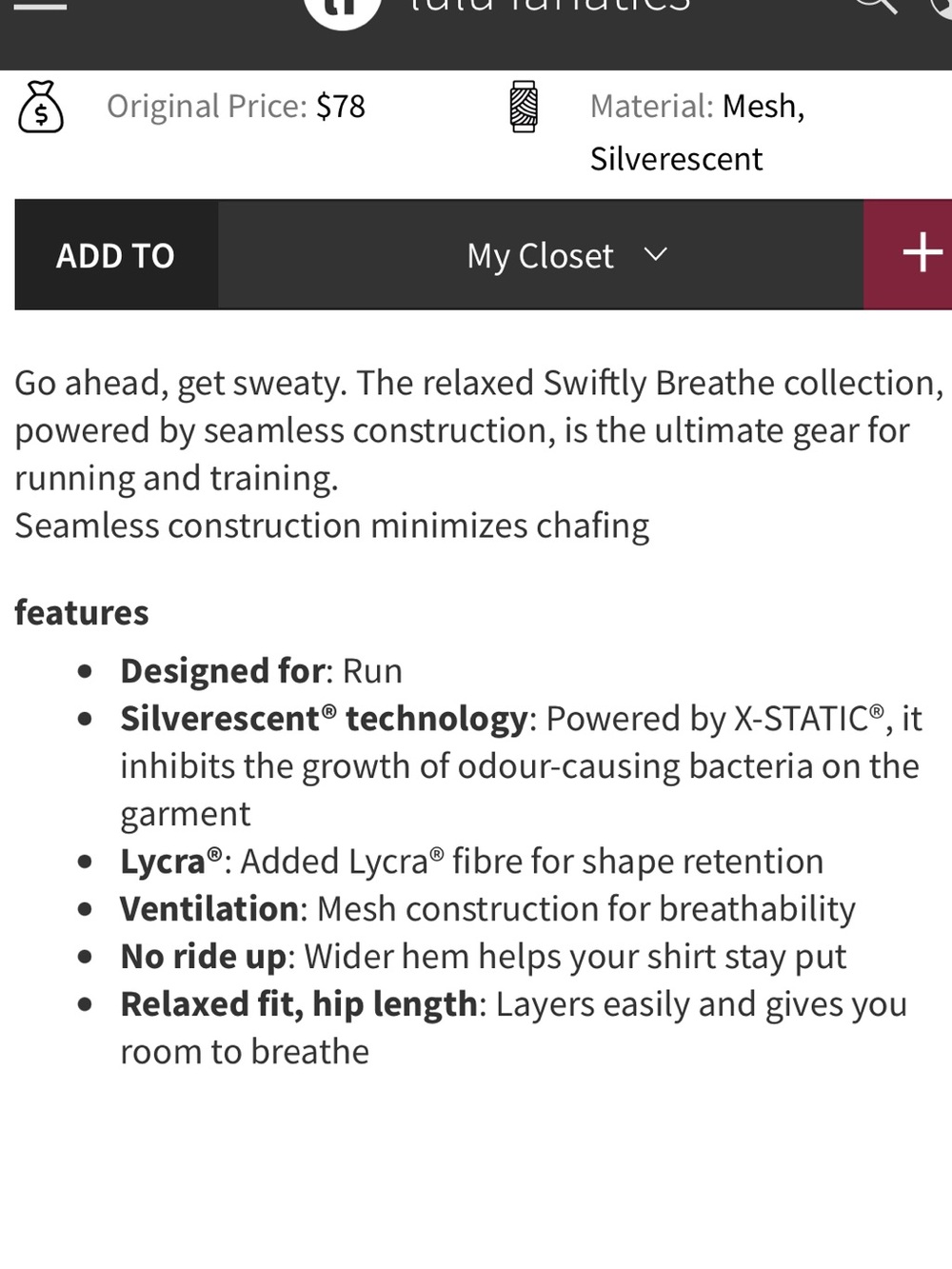 Lululemon Swiftly Breathe Long Sleeve
Pixel Check Black / Highlight Multi - Picture 3 of 7